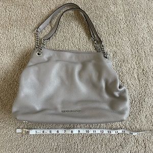 Michael Kors Grey Leather Shoulder Bag